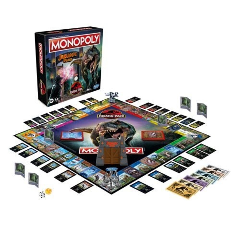 Monopoly: Jurassic Park Edition Board Game for Kids Ages 8 and up